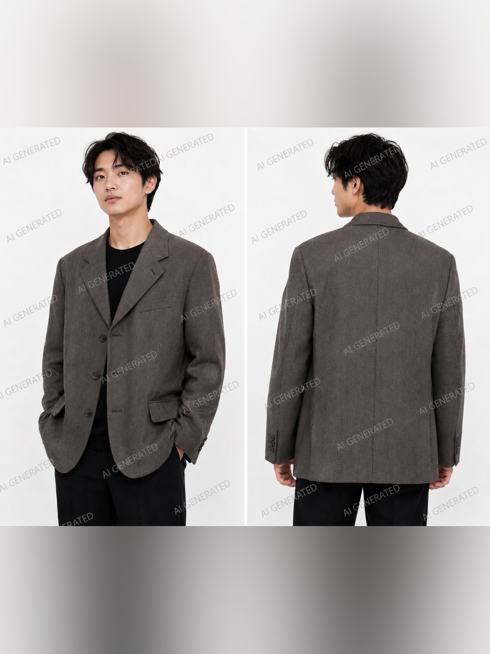 Fendi Men’s Blazer Suit Jacket Wool Grey Size XL NEW